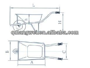 Industrial wheelbarrow WB9010