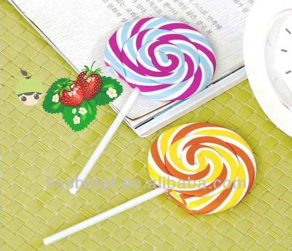 2013 new design Lollipop Shaped Eraser for Kids&Promotion