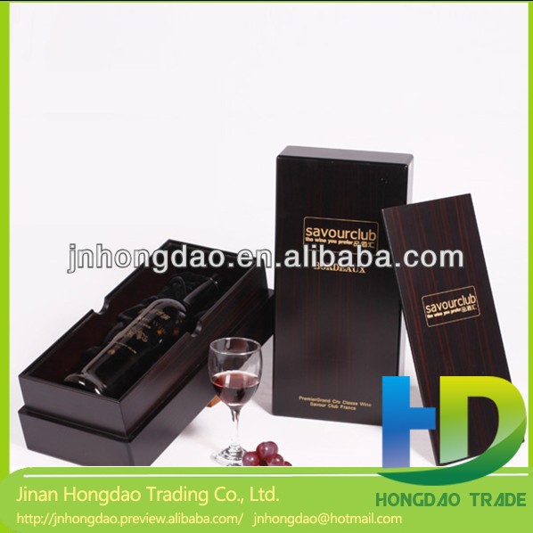 Luxury wooden wine box,wholesale wine boxes,red wine wooden boxes,for single wth handle champagne wooden wine box