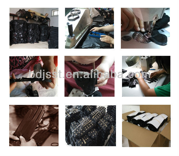 女性のドレス黒ラムスキン2014年薄い短い革手袋問屋・仕入れ・卸・卸売り