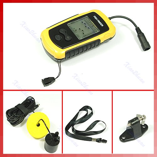 Portable Sonar LCD Fish Finder FishFinder Alarm 100M depth Fishfinder free shipping