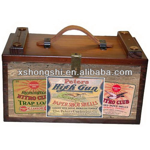ammo gift boxes, wooden crate, wooden wine box,packing box,gift box