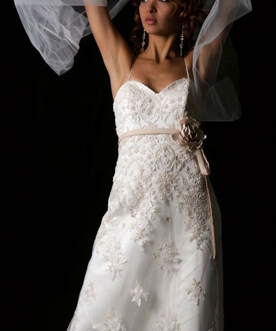 Detachable halter neck lace top wedding dress SC1223
