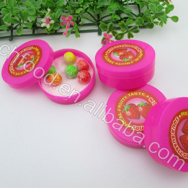 Fruit Bubble Gum With Sour Powder/Colorful Bubble Gum Ball