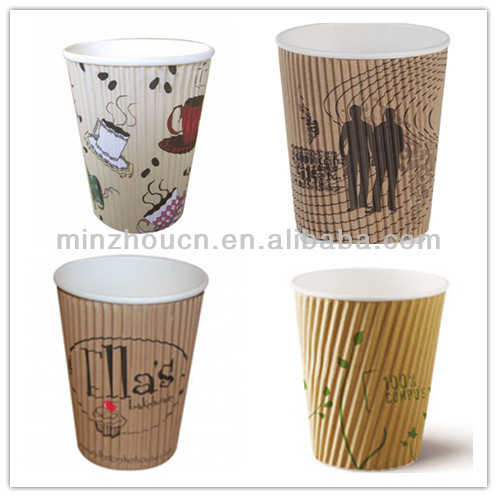 Fda Approved Corrugated Pe Coated Paper Cup Blank China Minzhou Price