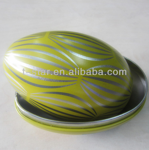 Egg shape chocolate tin boxes factory