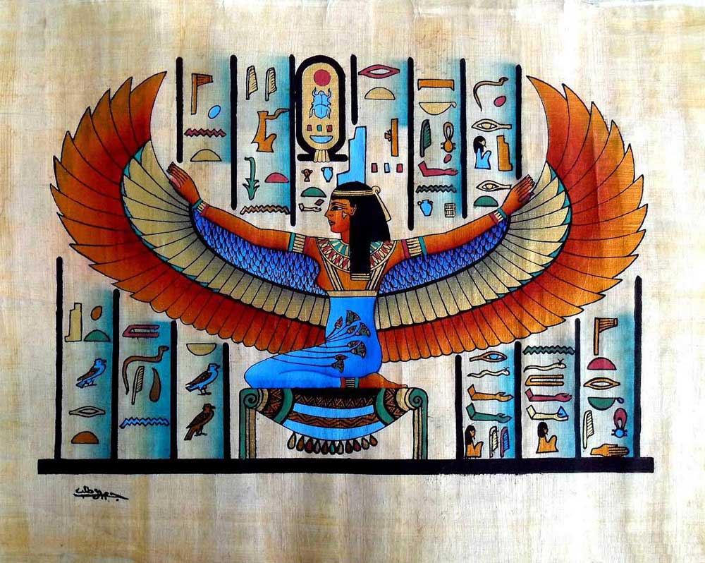 Ancient Egyptian Goddess Isis Paintings