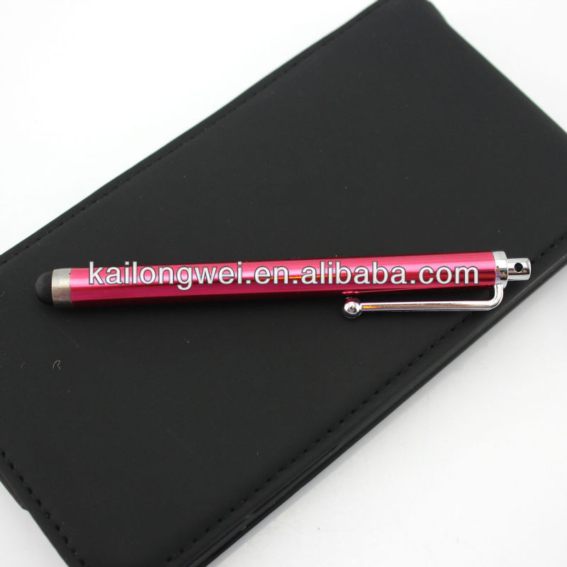 ミニ付きスタイラスペン柔らかいシリコーンチップアプリiphoneipod用金属スタイラスペンミニタブレットのタッチスタイラスペン11色問屋・仕入れ・卸・卸売り