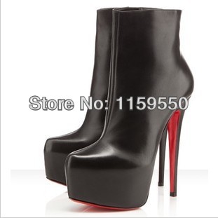 Aliexpress.com : Buy sexy women high heel leather ankle boots ...