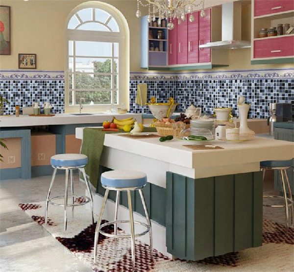 Ks14 2014 nieuwe trend keuken achterwand blauw en zwart kleuren ...