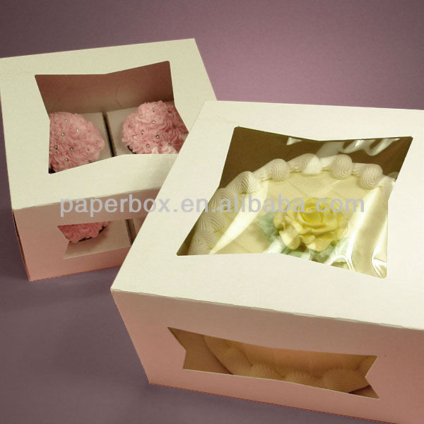 printed cupcake box with paper insert
