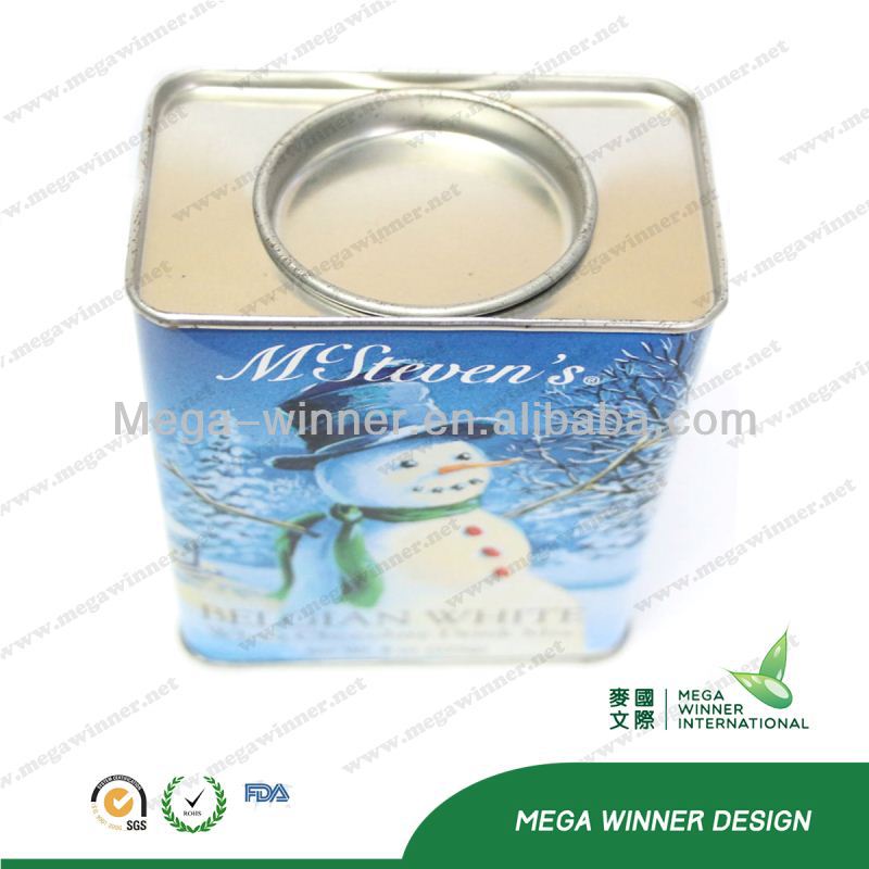 Red wine bottle tin can box,rectangular wine tin box