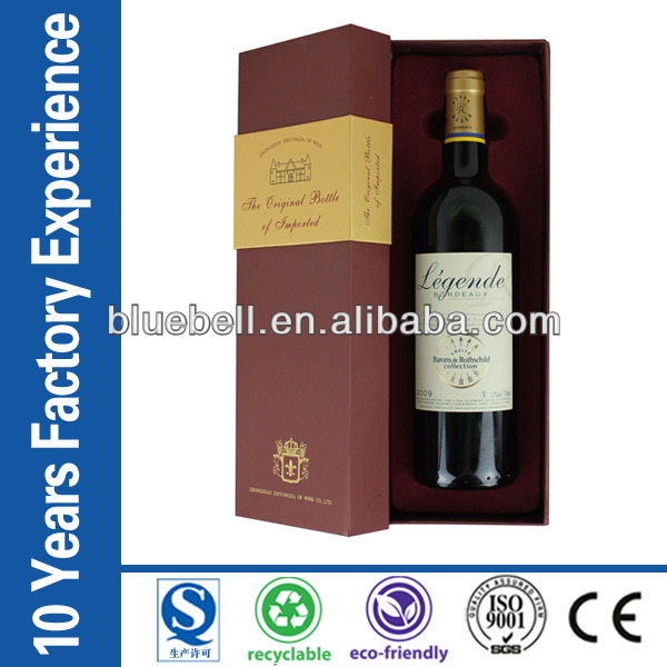 Custom Luxury champagne bottle gift box
