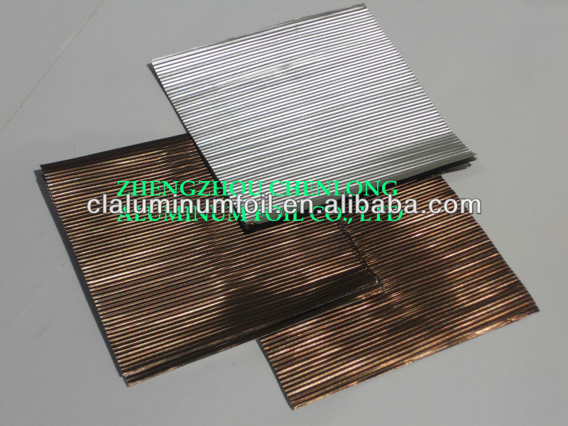 Chocolate foil wrapper with red color, embossing, for candy foil wrapper