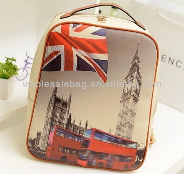 2014 New Design LONDON College Backpack Bag Pu Leather London Theme ... 2014 New Design LONDON College Backpack Bag Pu Leather London Theme ...