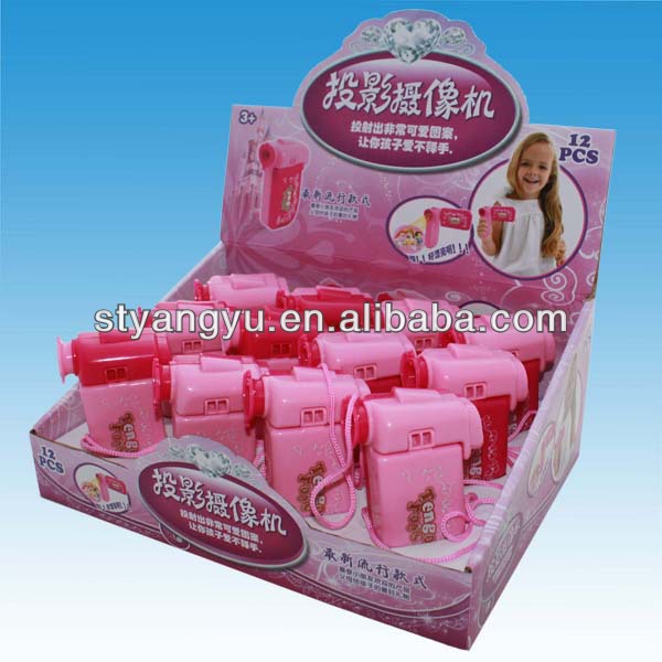 2014 NEW Projection Lighting Toy DV Camera with Candy/Funny Toy Candy