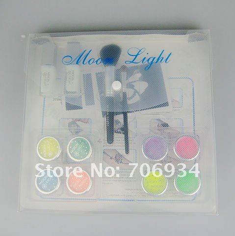 Wholesale glitter tattoo kit 8 Colors Supply Kit Body Painting Tattoo Deluxe Kit Body Art Kit Fluorescent Panting Kit FBK8