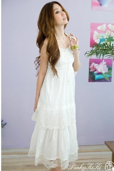 White cotton slip dresses