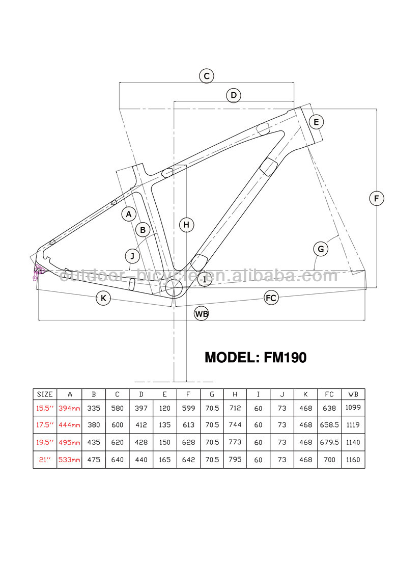 Workswell Carbon Snow bike frame , Carbon Fat frame size 15.5/17.5/19.5/21"