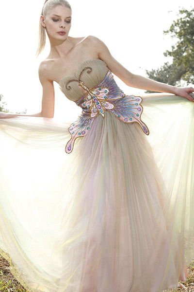 Dress Model Butterfly on Brand Name Bridesmaid Dress Butterfly Colourful Strapless Fashion