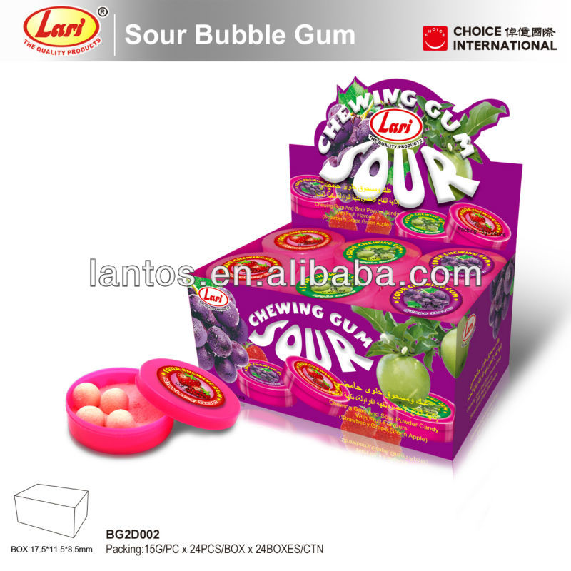 LARI BRAND 15GR SOUR CHEWING GUM
