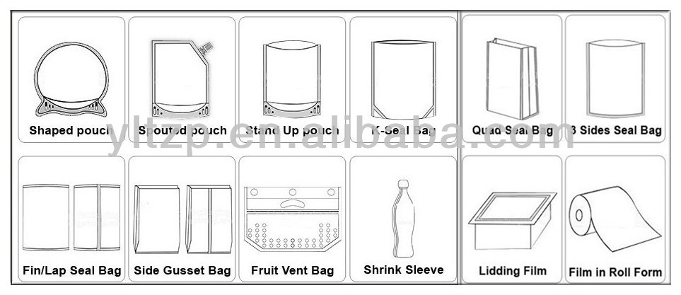 Stand up zipper pouch empty tea bags wholesale