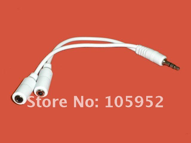 Купить 100pcs/lot наушников для наушников сплиттер, аудио сплиттеру, y ...