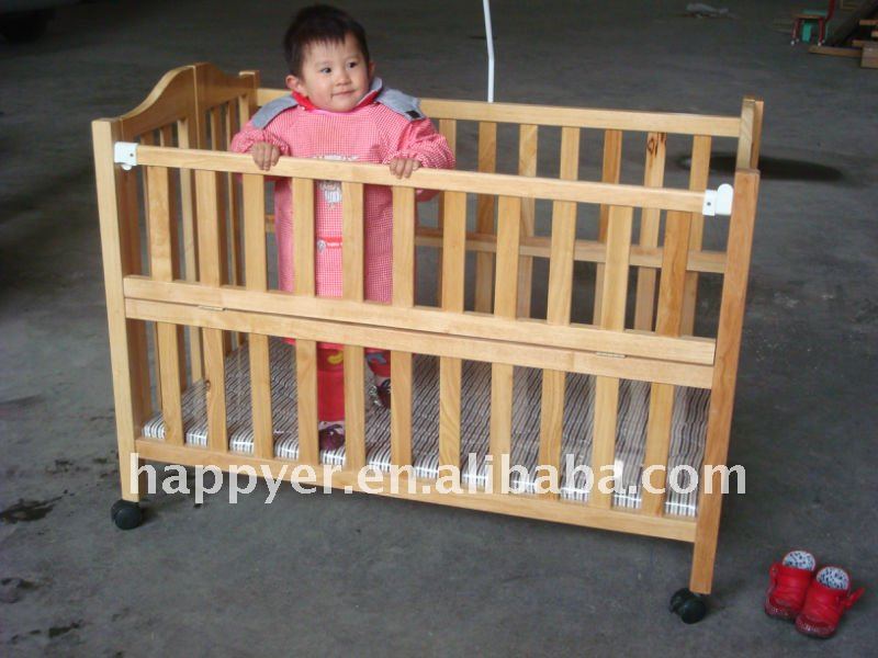 foldable and wooden baby crib