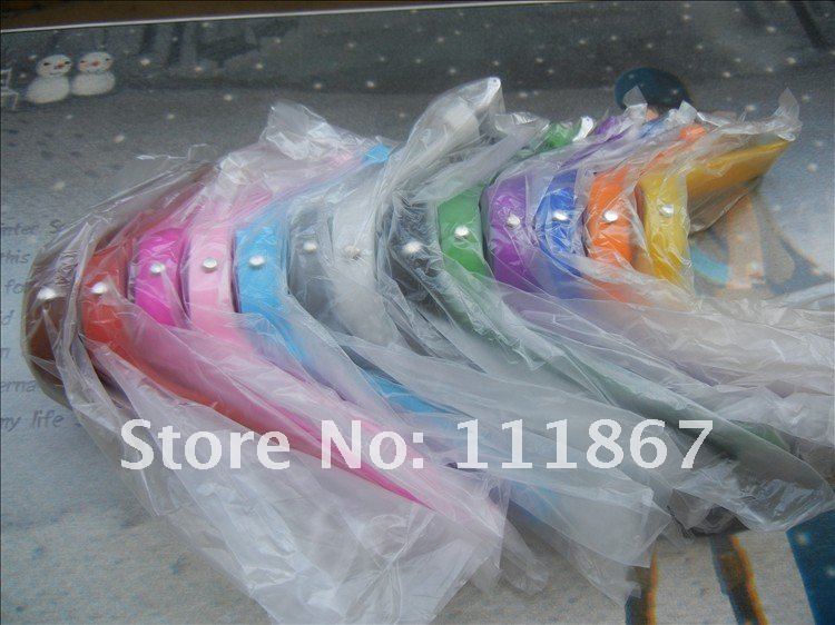 Women favorites gift watches,popular light up jelly silicone watch,13colors in stock, free shipping+100pcs/lot