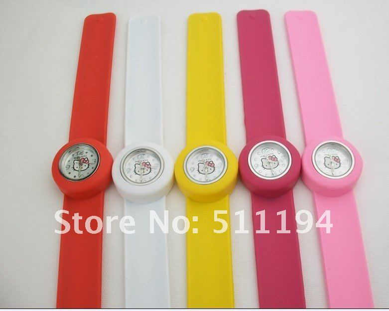 2012 hot 10PCS Women Girl Hello Kitty Watch slap snap on quartz silicone watch sports watches for gift FREE SHIPPING 2012 hot 10PCS Women Girl Hello Kitty Watch slap snap on quartz silicone watch sports watches for gift FREE SHIPPING