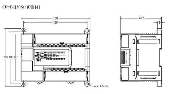 CP1E-N30S1DR-A dimension