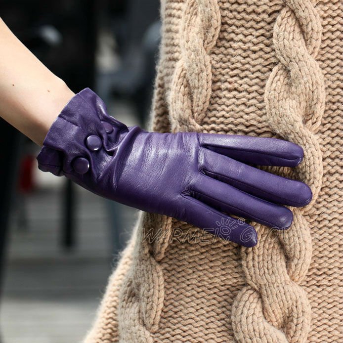 Purple dress gloves