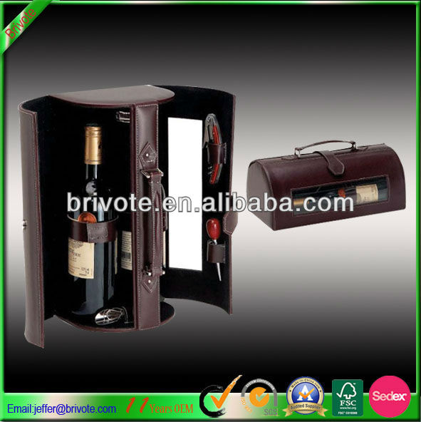 Modern design red wine box with lock