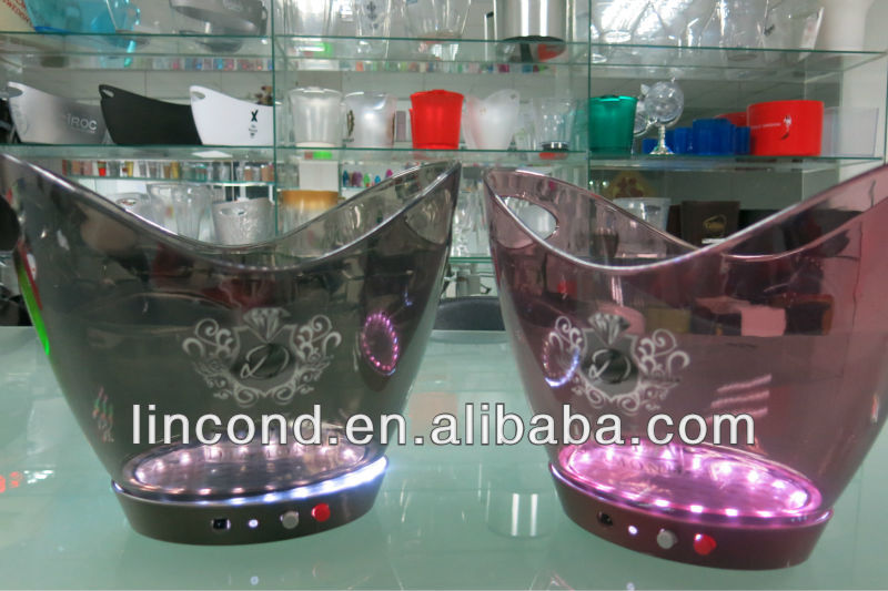 plastic wine bucket, led champagne buckets wholesale,custom ice bucket