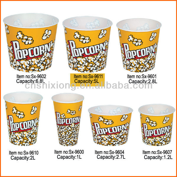 5L plastic popcorn cup products,China 5L plastic popcorn cup supplier