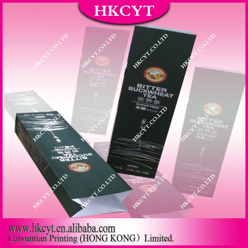 Kraft Paper Stand Up 4 Side Seal Bitter Buchwheat Tea Bags for 140g