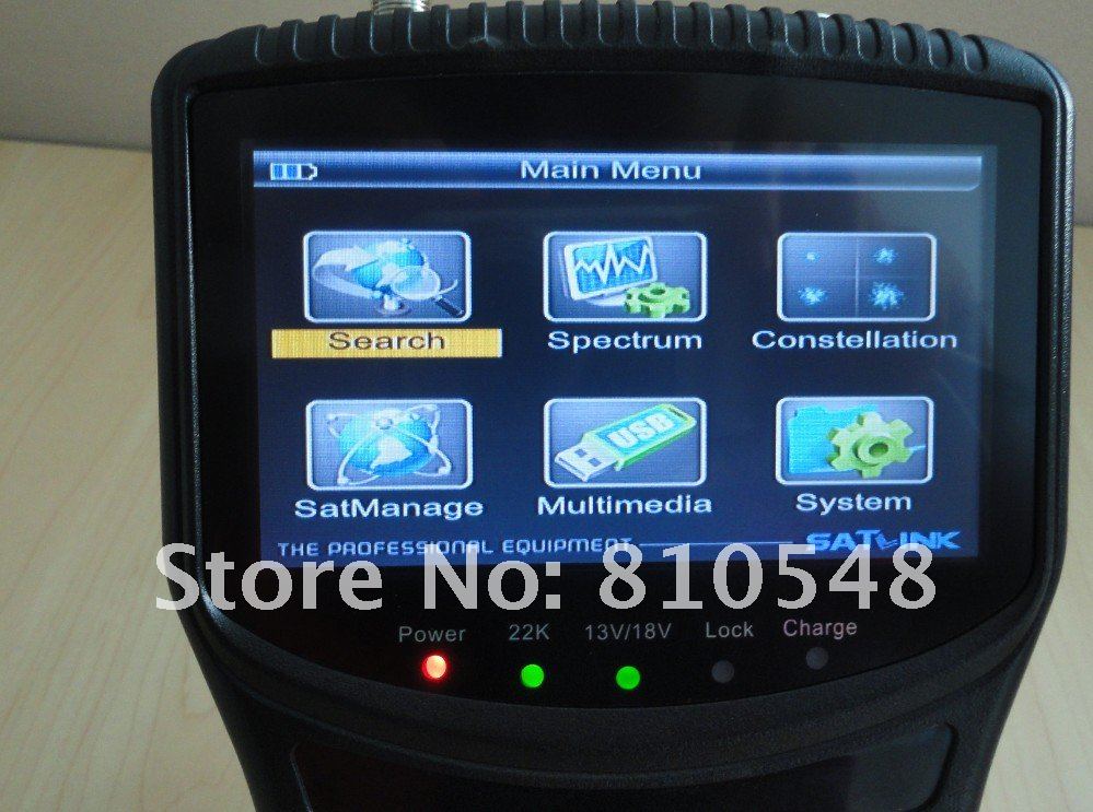4.3 inch big screen !!! HD Satellite Finder Meter WS-6923 With MPEG-4 And DVB-S and DVB-S2 High-Quality