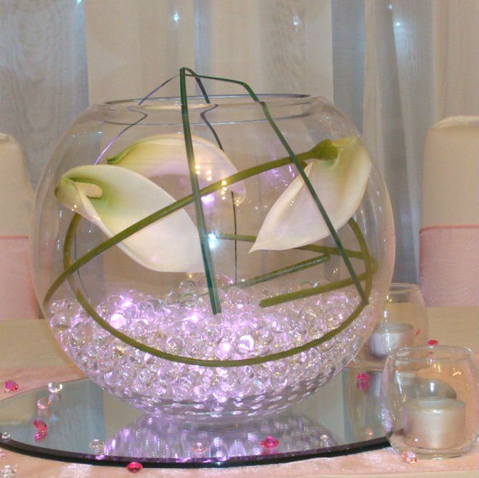 Candle Centerpieces with Water Beads Candle Centerpieces with Water Beads