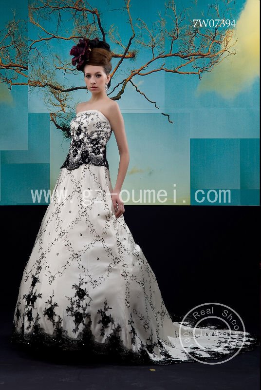 7w07394 black lace party dress wedding gown