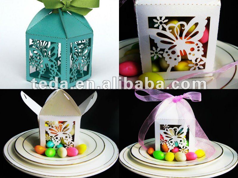 Butterfly Wedding favor cupcake box