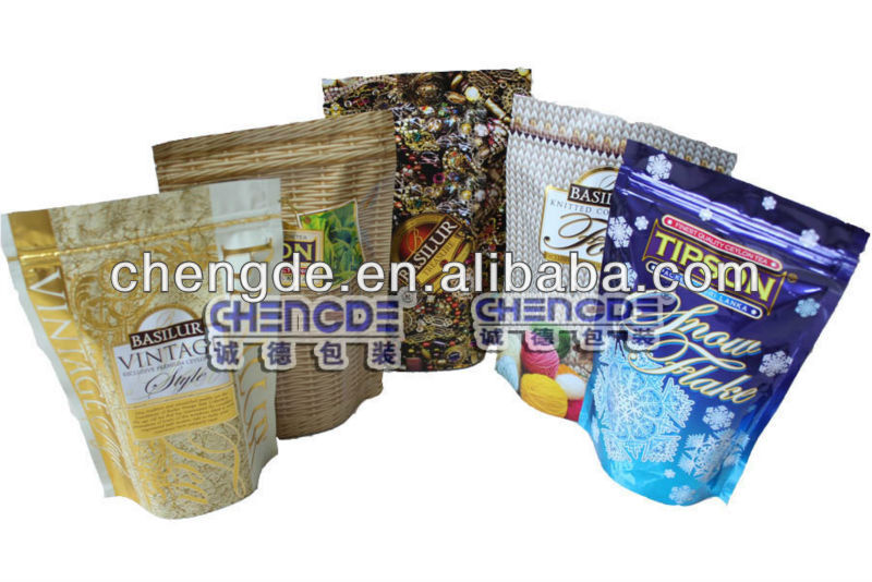 BASILUR export cheap stand up zipper tea bag