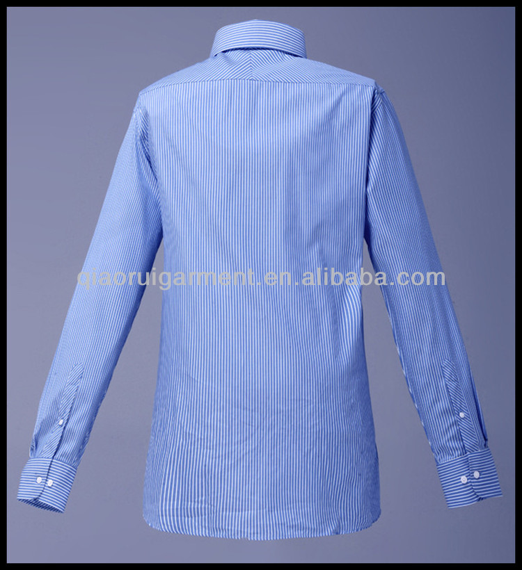 男性用の高品質なファンシーエジプト綿ストライプビジネスドレスシャツ問屋・仕入れ・卸・卸売り