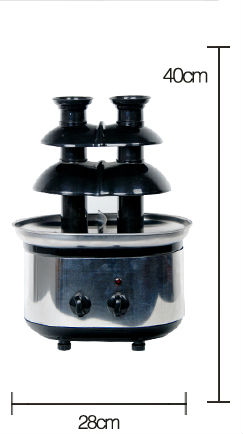 CHOCOLAZI ANT-8050B Auger 3 tiers stainless steel Home chocolate fountain machine