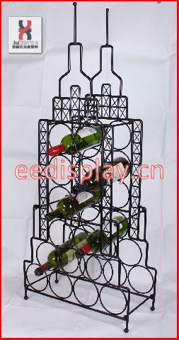 Christmas Promotion Eiffel Red Wine Display Rack/OEM Shop Decorative Metal Whisky Liquor Display Holder/Wine Display Stand