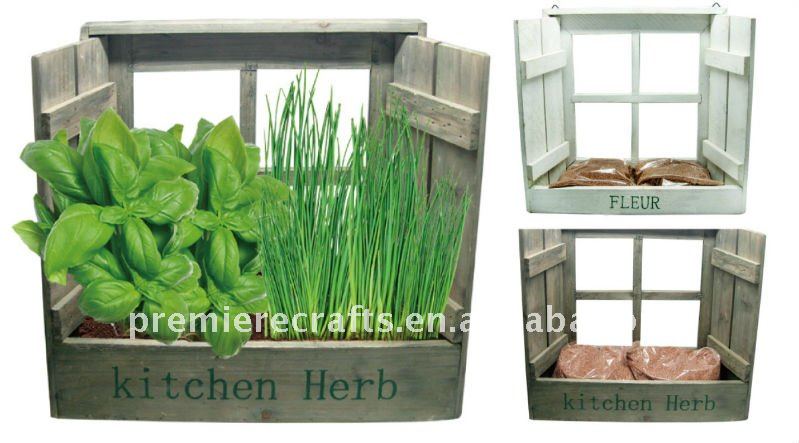 Houten keuken kruidenpotten diy mini tuin planter verticale tuin ...