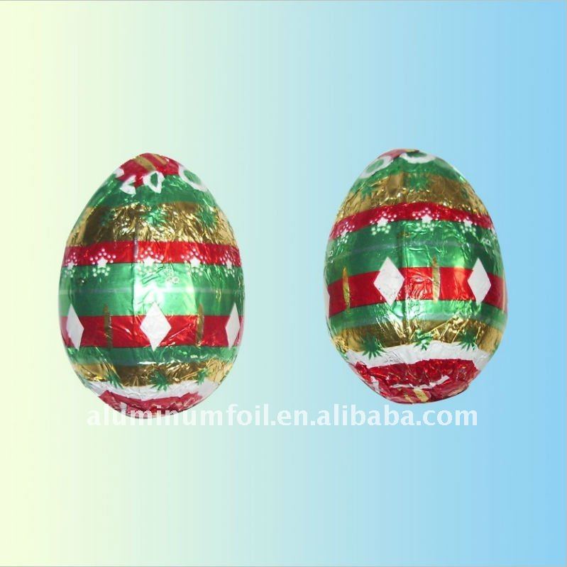 chocolate wrapping paper in eggs design