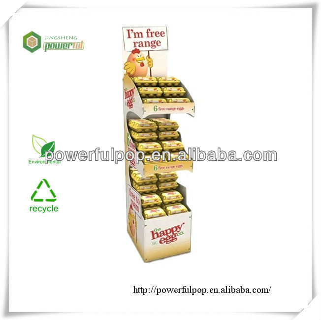Stackable point of purchase chewing gum cardboard counter display shelf