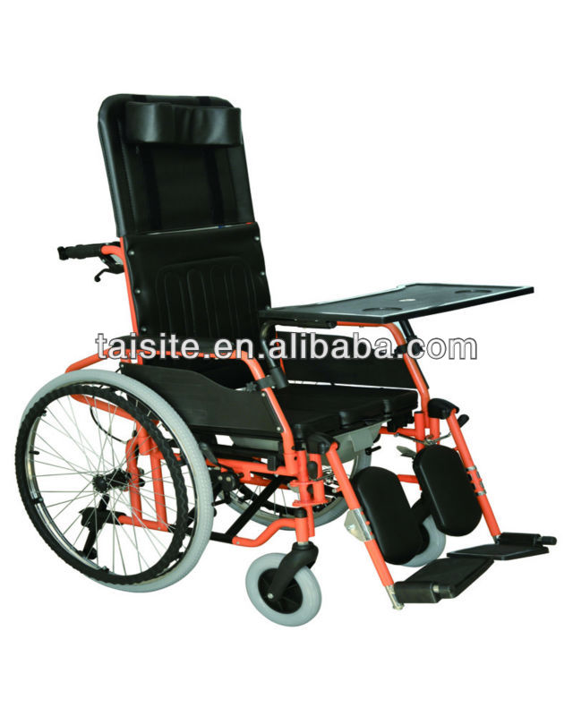 2014 high back reclining manual wheel chair CE,ISO9001,ISO13485