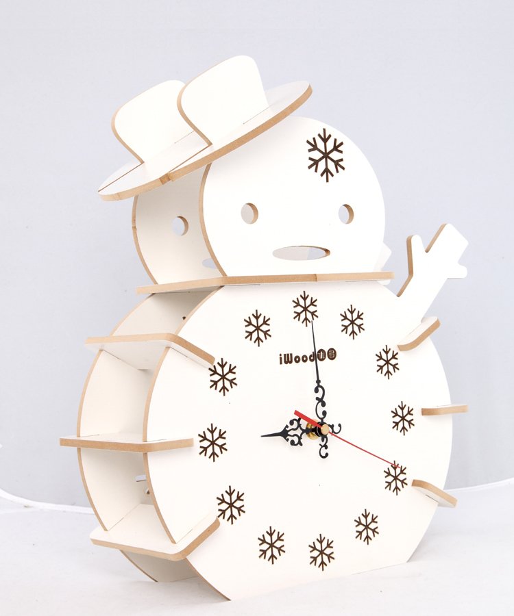 Snowman desk clock