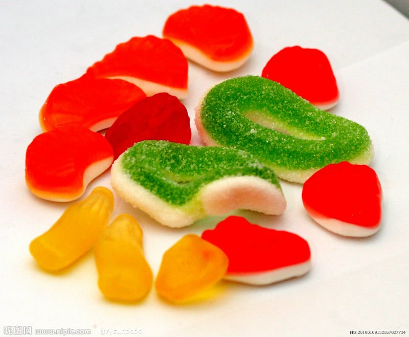 Fish shaped assorted flavour gummy candy,China FLY price supplier 21food